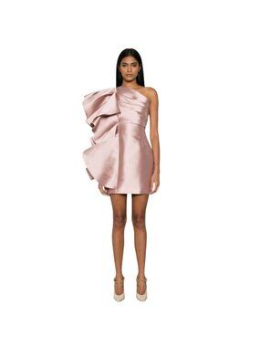 Solace London The Rio One Shoulder Mini Dress in Pink NWT - Size 4